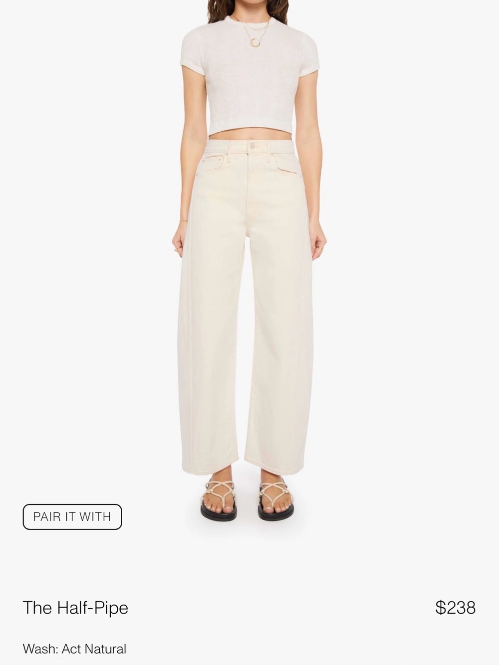 NWT MOTHER The Half-Pipe High-Rise Barrel Jeans in Act Natural Size 25